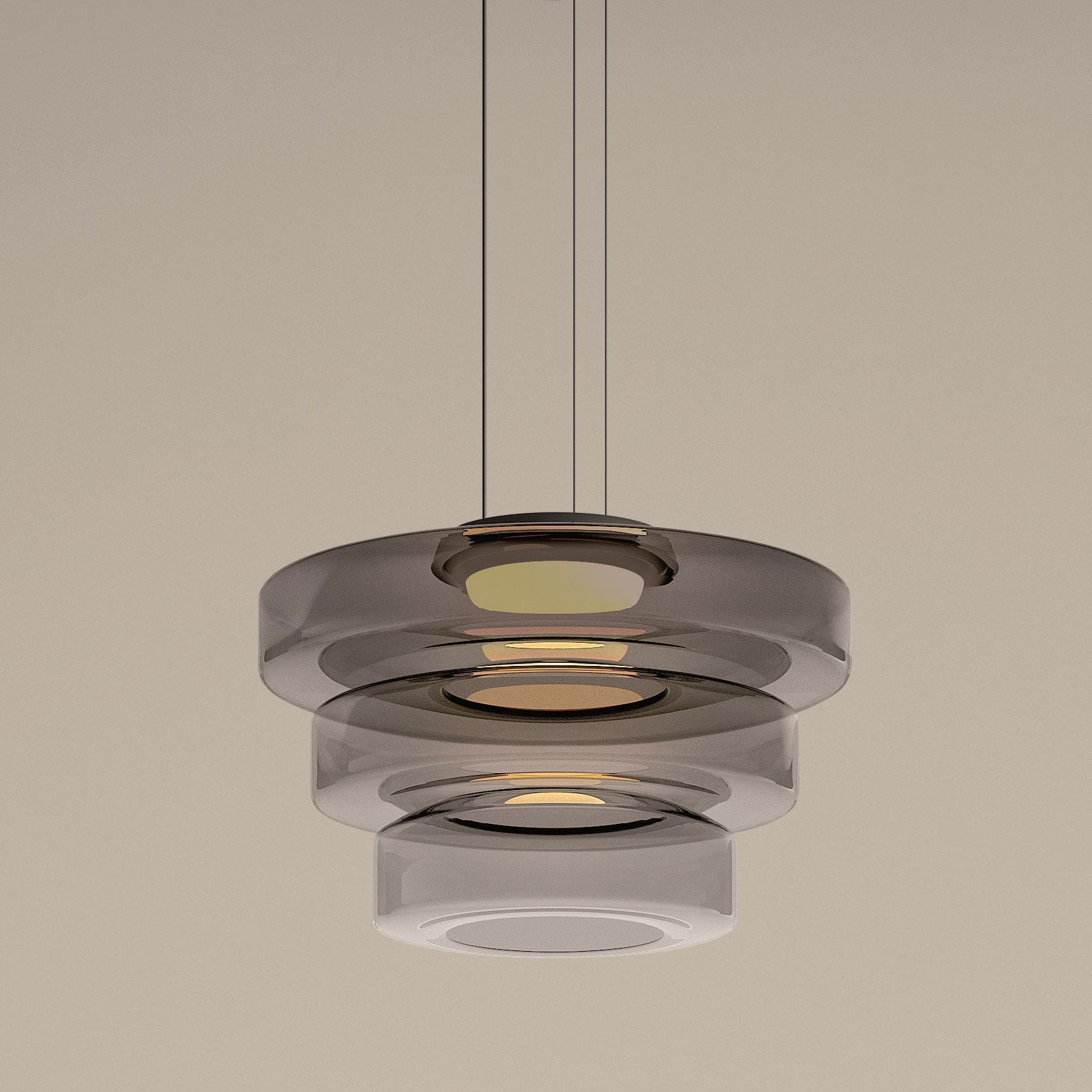 Jojo Multi-Tiered Glass Pendant Light
