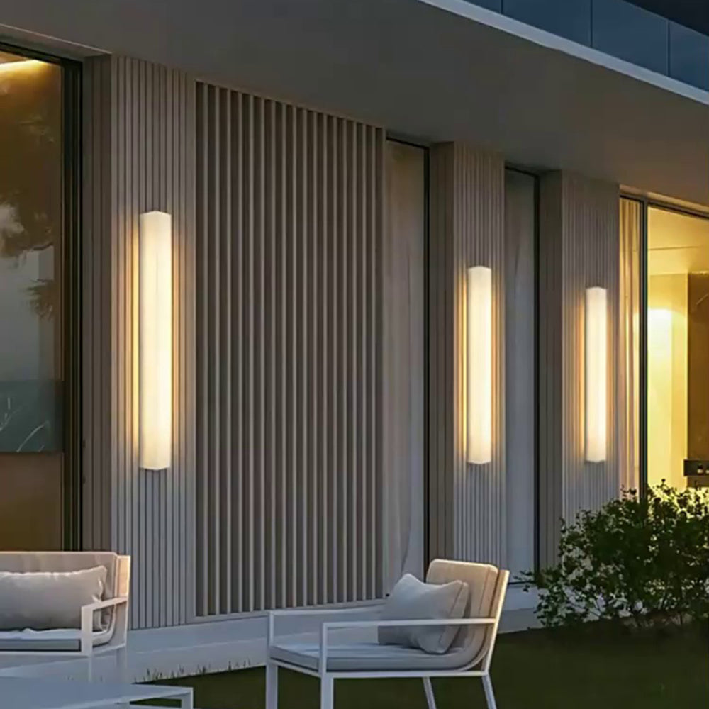 Ayen Modern Rectangular Outdoor Wall Lamp - White
