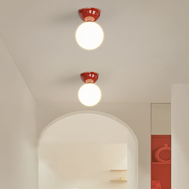 Valentina Modern Metal & Glass Flush-Mount Ceiling Light for Bedroom