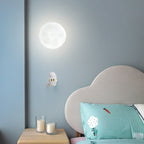 Aria Modern Moon LED Indoor Wall Lamp White Resin Kid's Room