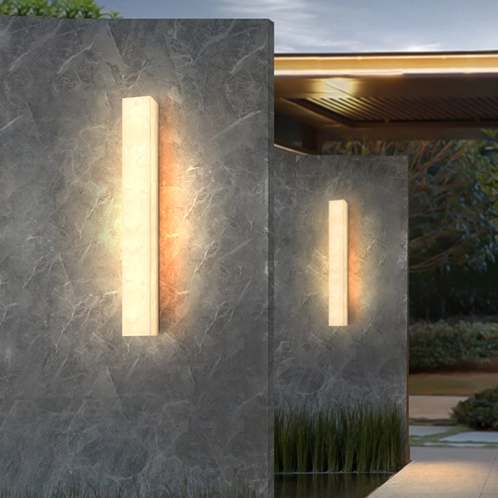 Ayen Modern Rectangular Outdoor Wall Lamp - White