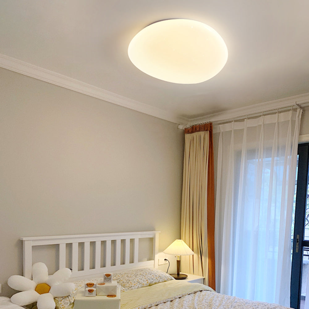 Sayu Pebble-Shaped Flush-Mount Ceiling Light