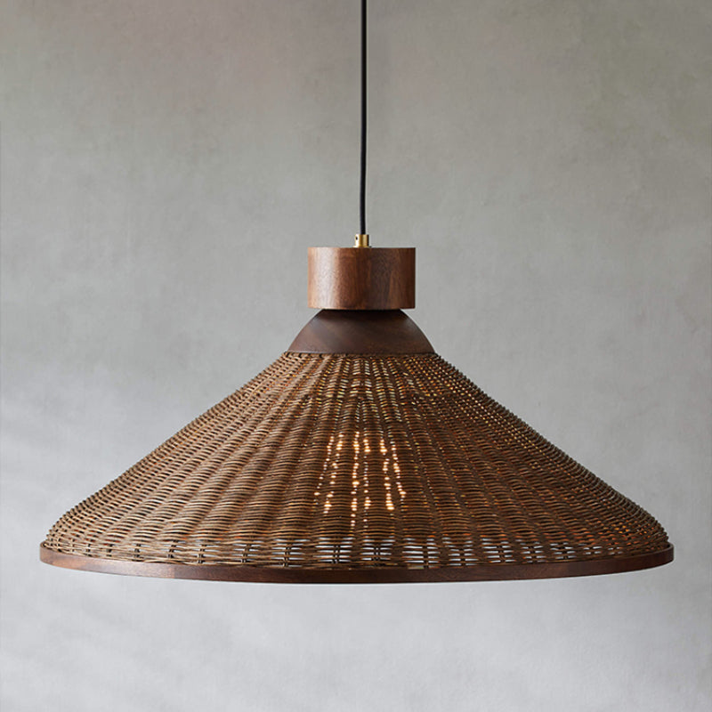 Silva Retro Rattan LED Pendant Light for Living Rooms, Restaurants, and Hotels