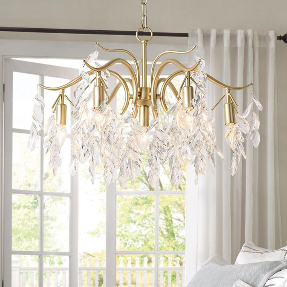 Kristy Luxury Wisteria Floral Crystal Chandelier