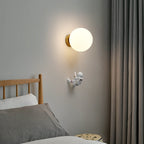 Aria Modern Moon LED Indoor Wall Lamp White Resin Kid's Room