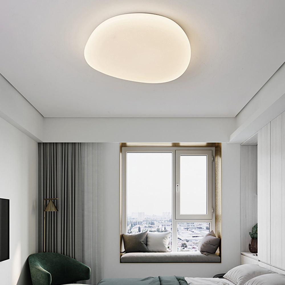 Sayu Pebble-Shaped Flush-Mount Ceiling Light