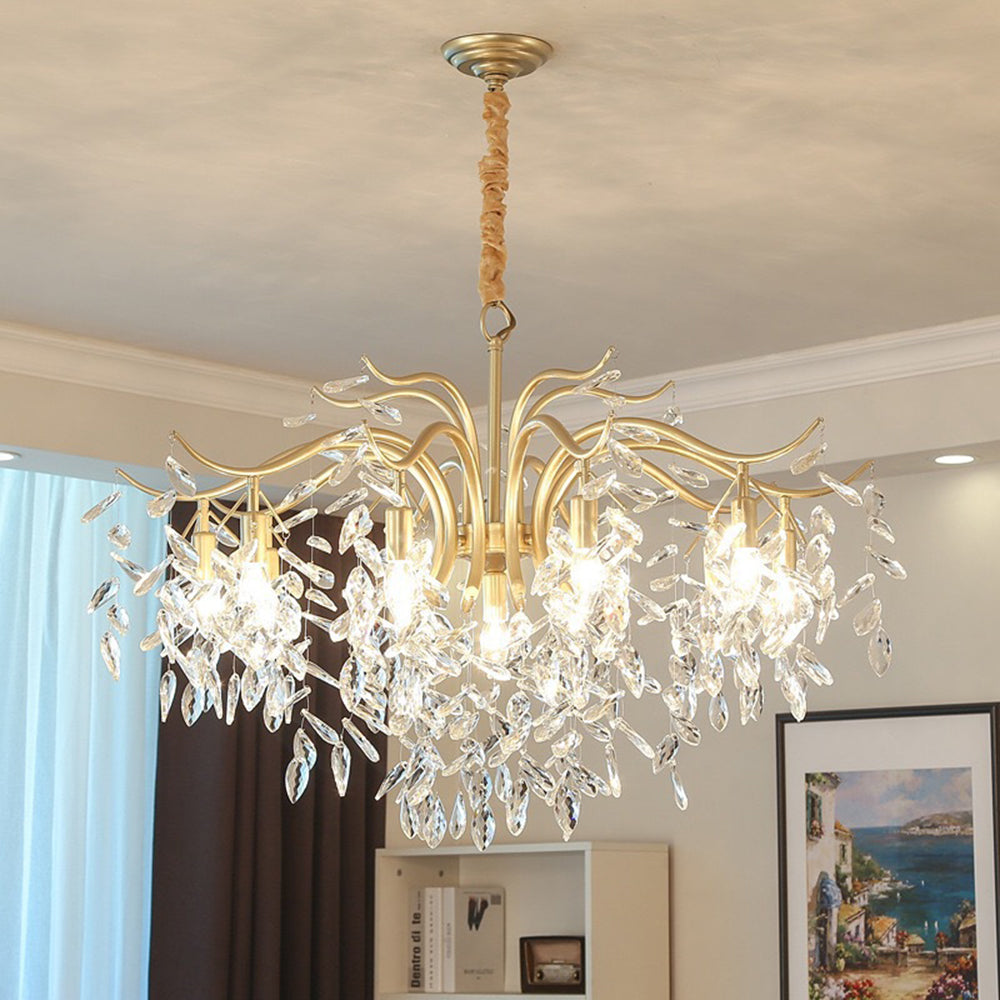 Kristy Luxury Wisteria Floral Crystal Chandelier