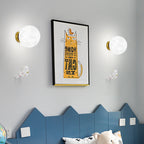 Aria Modern Moon LED Indoor Wall Lamp White Resin Kid's Room