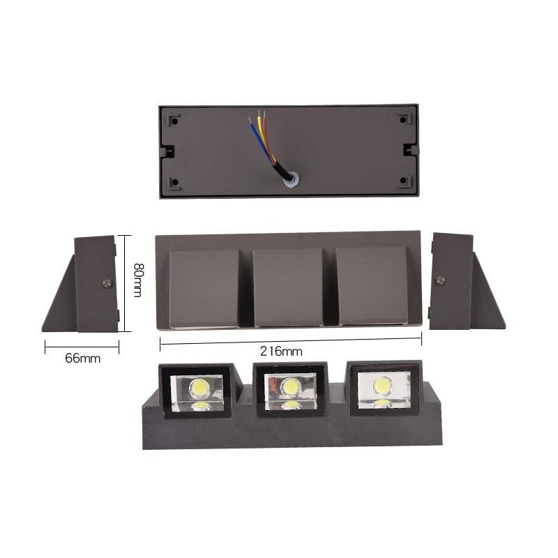 Vexto Modern Black Metal LED Outdoor Wall Light