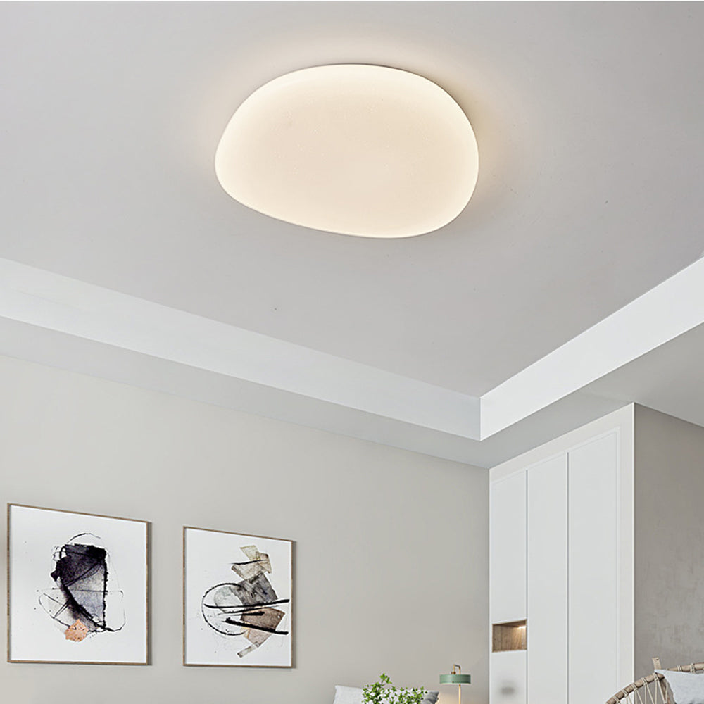 Sayu Pebble-Shaped Flush-Mount Ceiling Light