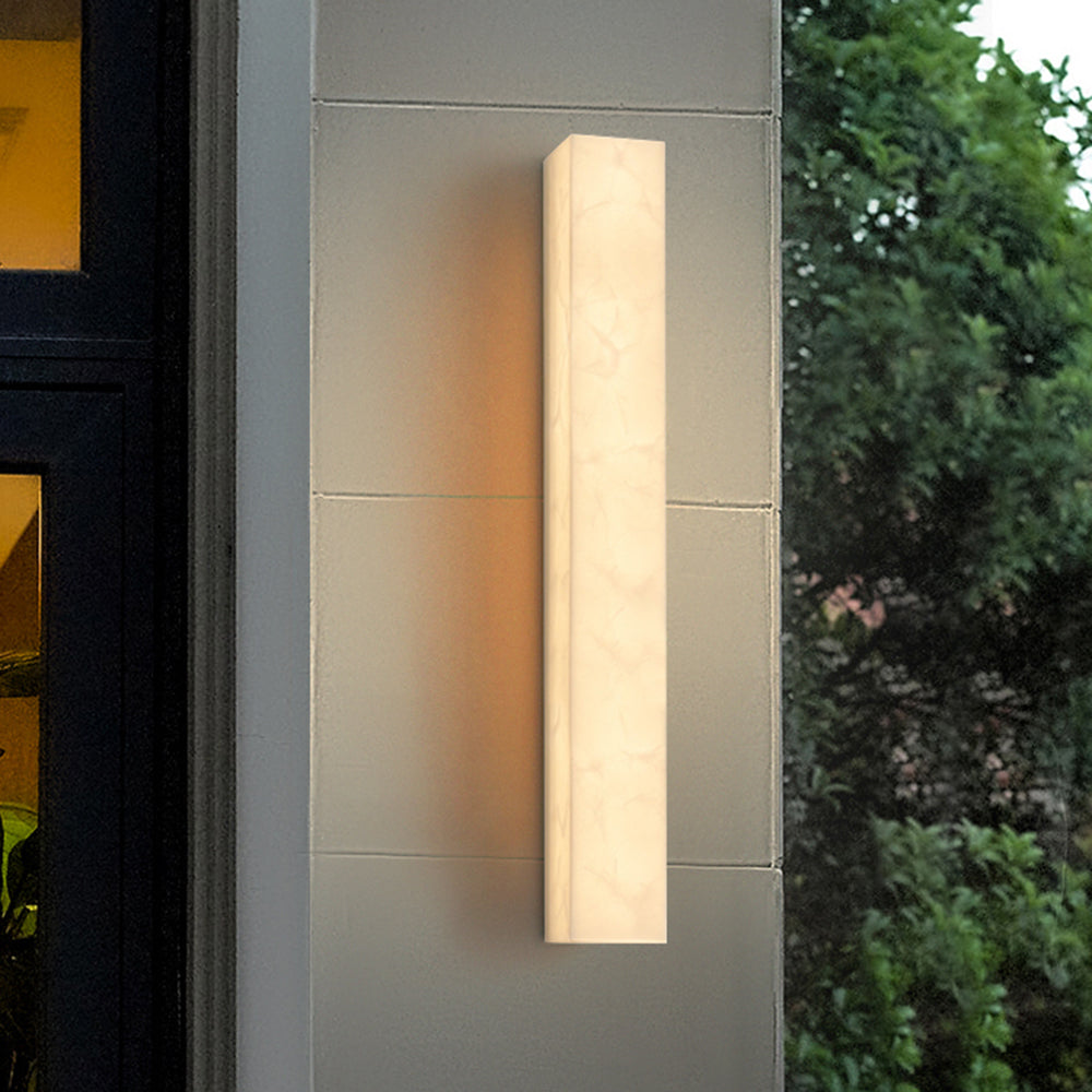 Ayen Modern Rectangular Outdoor Wall Lamp - White