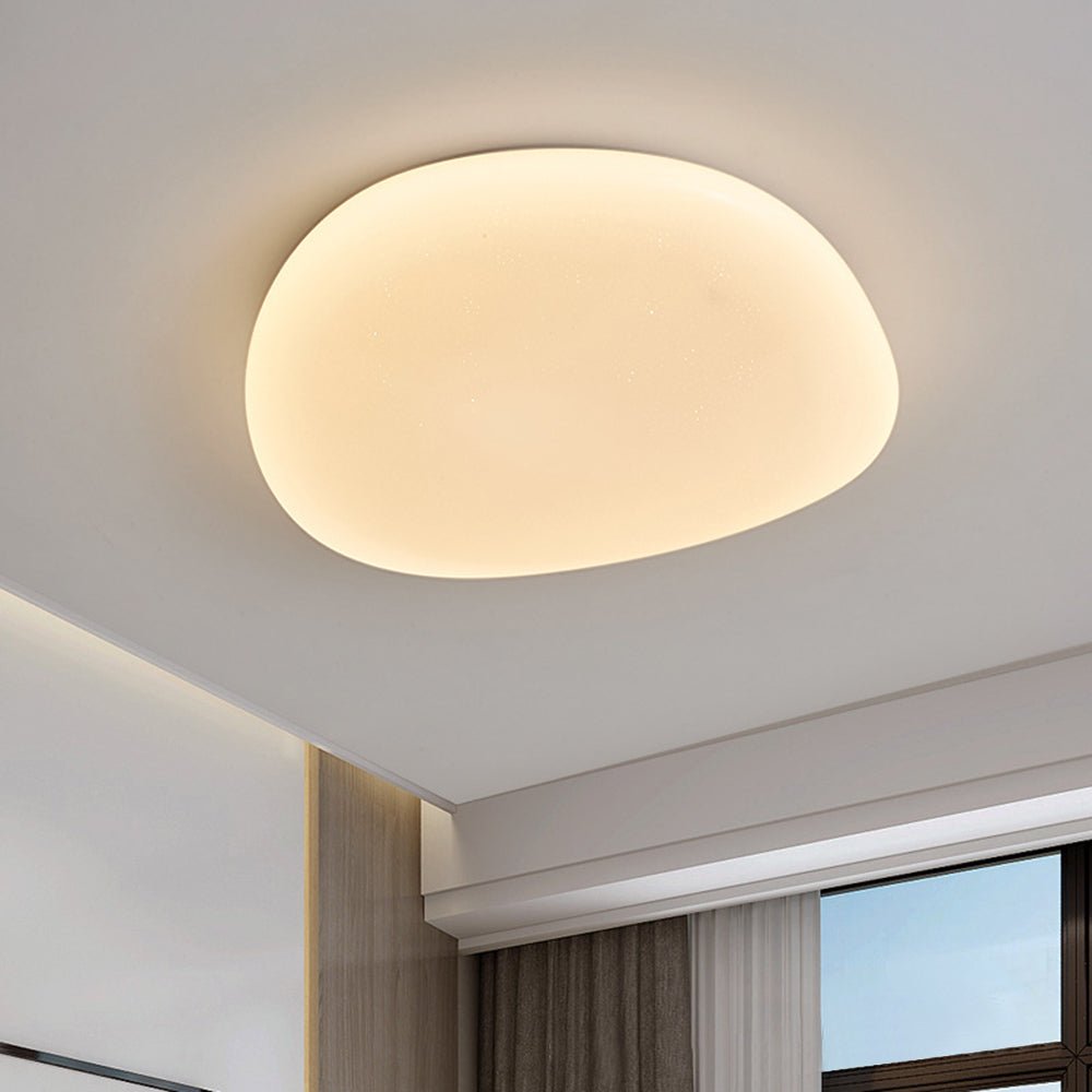 Sayu Pebble-Shaped Flush-Mount Ceiling Light