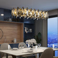 Kristy Modern Annular Metal and Crystal Pendant Light in Gold