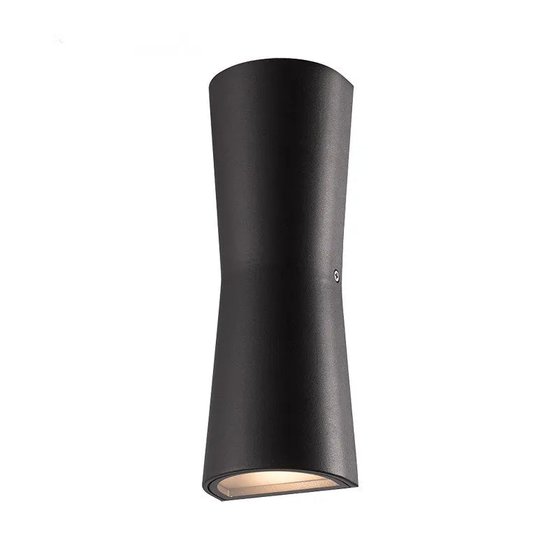 Laxor Minimalist Torch Outdoor Wall Light, Waterproof Metal, Black or White