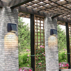 Vexto Modern Black Metal LED Outdoor Wall Light