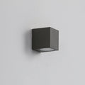 Tavon Minimalist Square Outdoor Wall Lamp in Black Metal