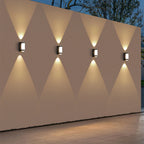 Marve Nordic Outdoor Up/Down Wall Sconce, White or Black