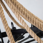 Epoch Vintage Industrial Rope Chandelier for Living Room Lighting
