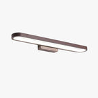 Luxa Modern Curved Metal Mirror-Front Wall Lamp, Black/Coffee Finish