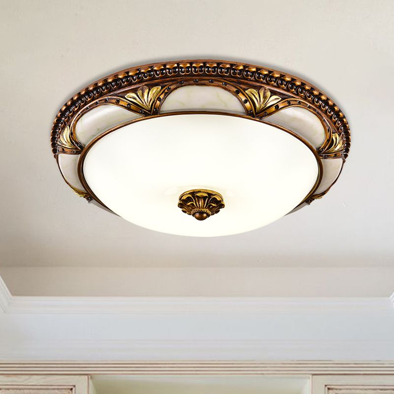 Epoch Retro Floral Flush-Mount Ceiling Light