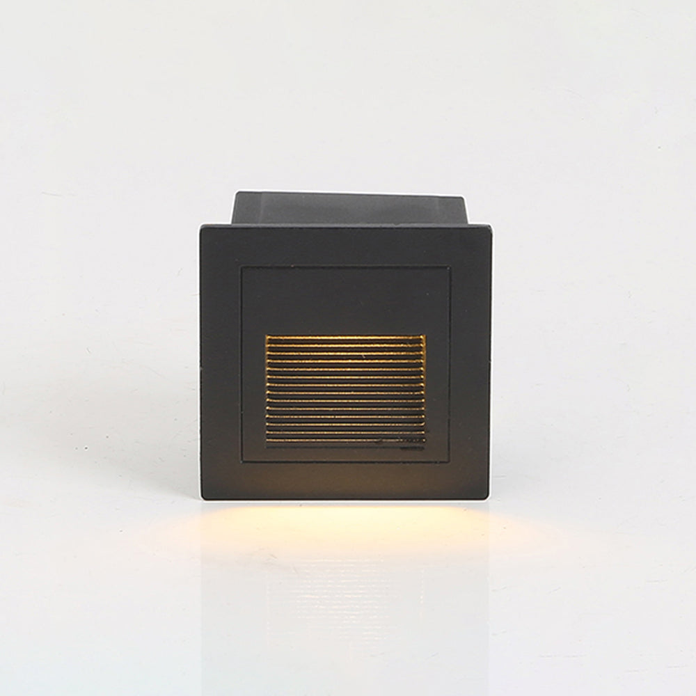Ray Modern Square Metal Outdoor Deck & Step Light - Black