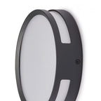 Ray Modern Round Metal Outdoor Waterproof Wall Lamp - Black