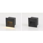 Ray Modern Square Metal Outdoor Deck & Step Light - Black