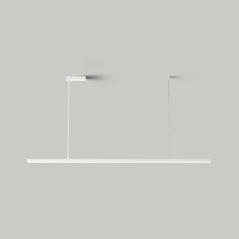 Arisha Minimalist Linear Metal Pendant Light, White or Black