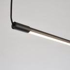 Zynar Minimalist Linear Pendant Light in Black