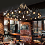 Epoch Vintage Industrial Rope Chandelier for Living Room Lighting