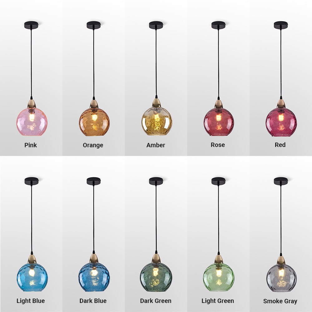 Water-Rippled Glass Pendant Lighting
