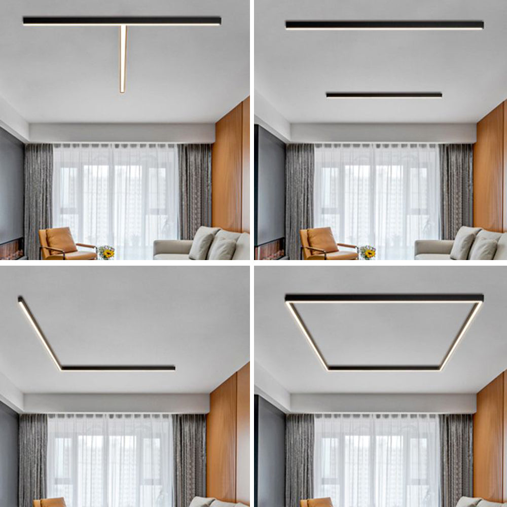 Solin Linear Black Ceiling and Wall Light