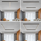 Solin Linear Black Ceiling and Wall Light
