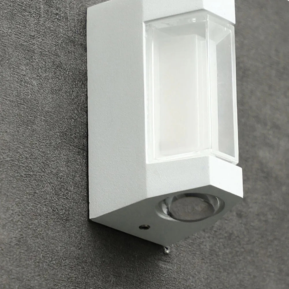 Marve Nordic Outdoor Up/Down Wall Sconce, White or Black