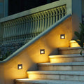 Ray Modern Square Metal Outdoor Deck & Step Light - Black