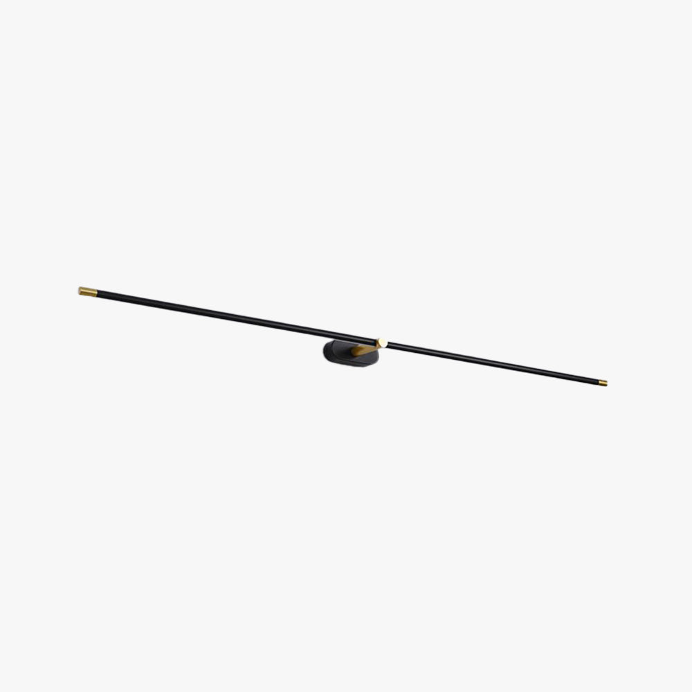 Ivox Minimalist Linear Wall Lamp – Gold & Black Finish