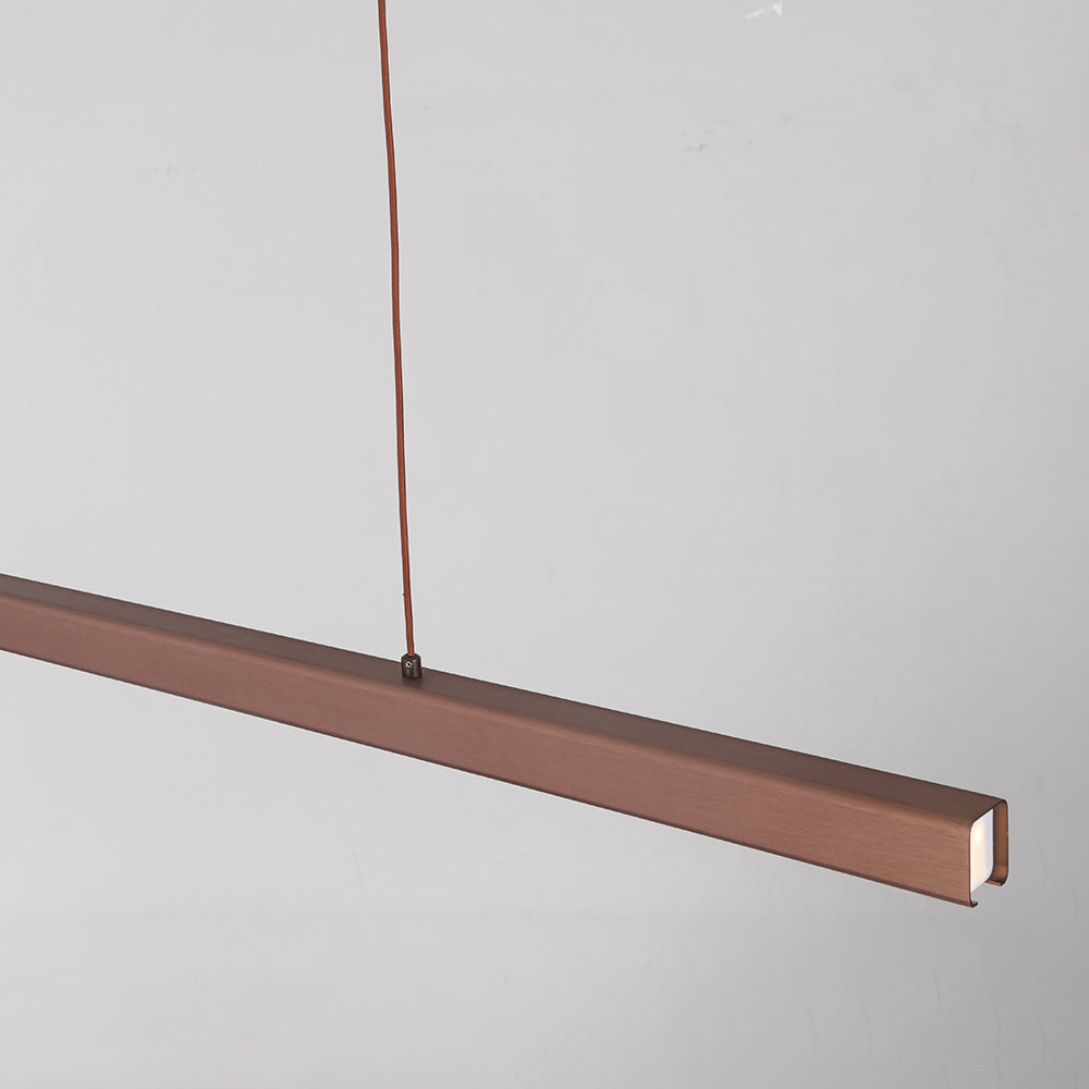 Thala Modern Linear Metal LED Pendant Light - Black or Brown