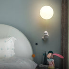 Aria Modern Moon LED Indoor Wall Lamp White Resin Kid's Room