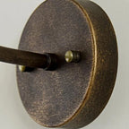 Ray Rustic Bowl‑Shaped Metal Wall Sconce, Antique Brass Finish
