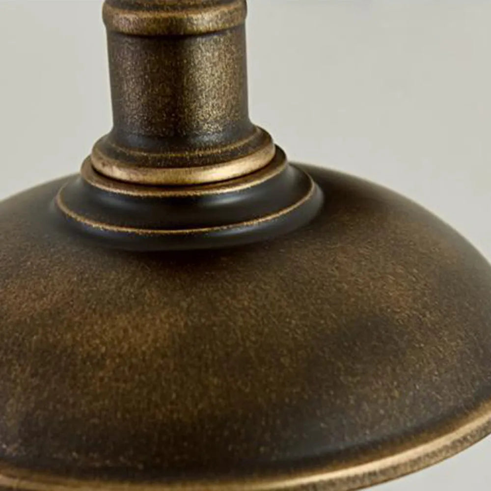 Ray Rustic Bowl‑Shaped Metal Wall Sconce, Antique Brass Finish