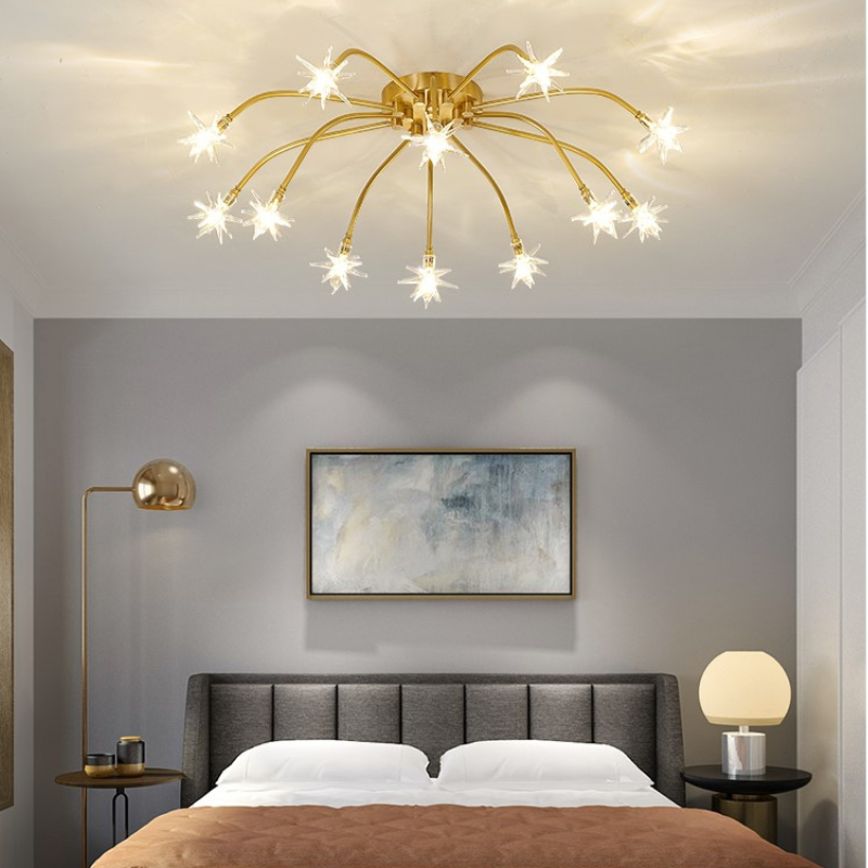 Arisha Art Deco Starry Flush-Mount Ceiling Light