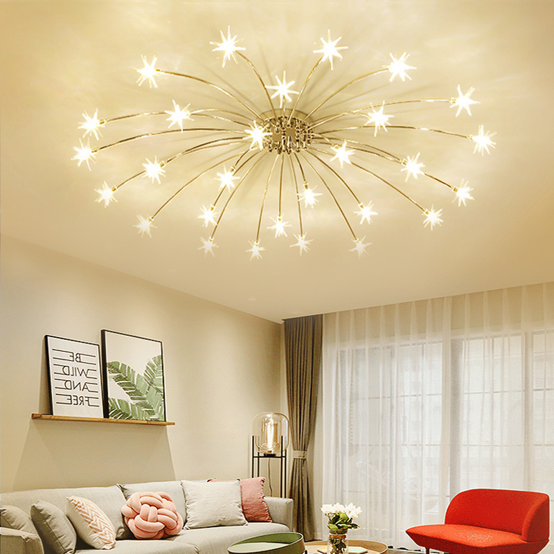Arisha Art Deco Starry Flush-Mount Ceiling Light