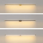 Ivox Minimalist Linear Wall Lamp – Gold & Black Finish