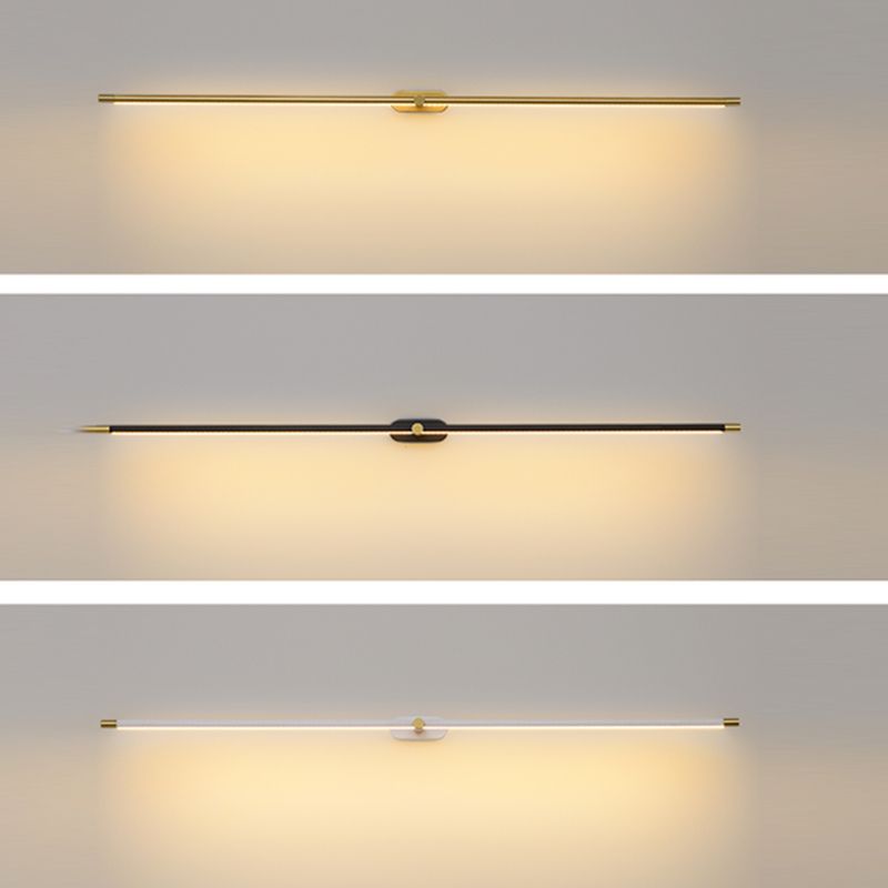 Ivox Minimalist Linear Wall Lamp – Gold & Black Finish