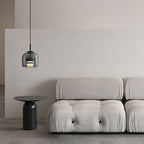 June Minimalist Pendant Light in Smoke Gray Glass