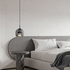 June Minimalist Pendant Light in Smoke Gray Glass