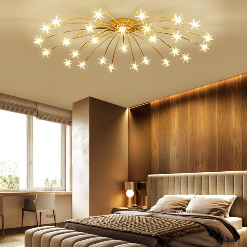 Arisha Art Deco Starry Flush-Mount Ceiling Light
