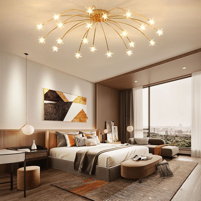 Arisha Art Deco Starry Flush-Mount Ceiling Light