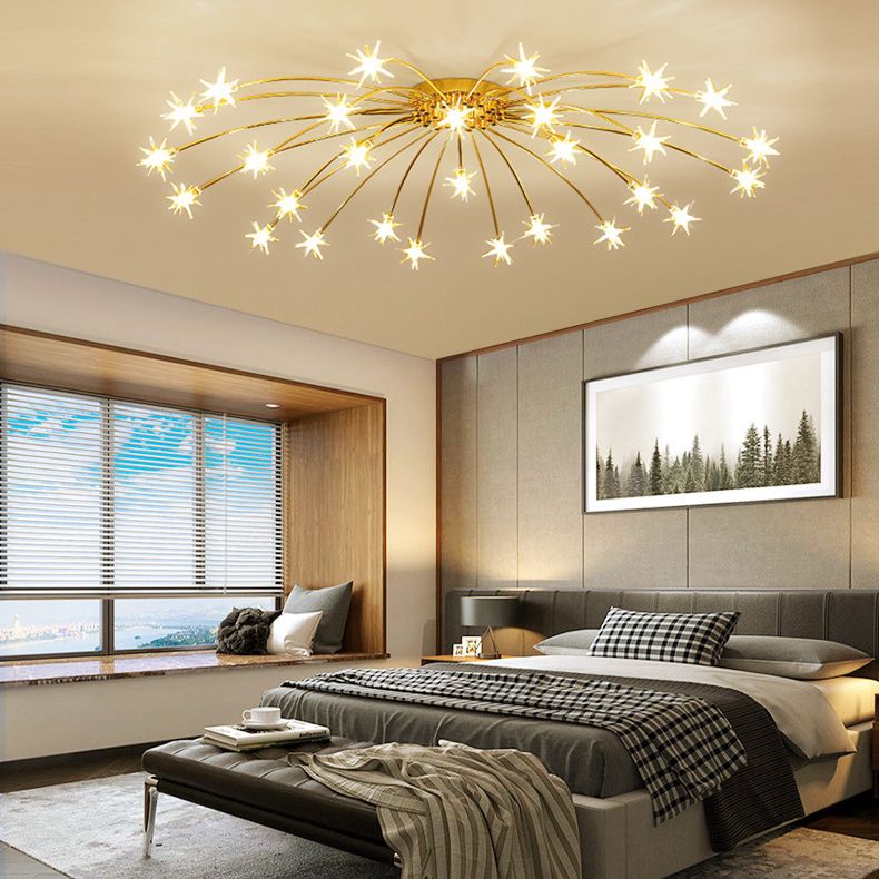 Arisha Art Deco Starry Flush-Mount Ceiling Light
