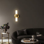 Arisha Modern Cylindrical Metal LED Wall Lamp - Gold
